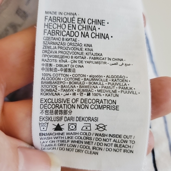 🟢K1295 * Levi's Boys Repeating Logo Tee Blue White Size 3M - Picture 5 of 6